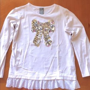 Girl’s ZARA White Top Sequins